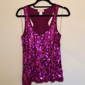 Sequin tank top